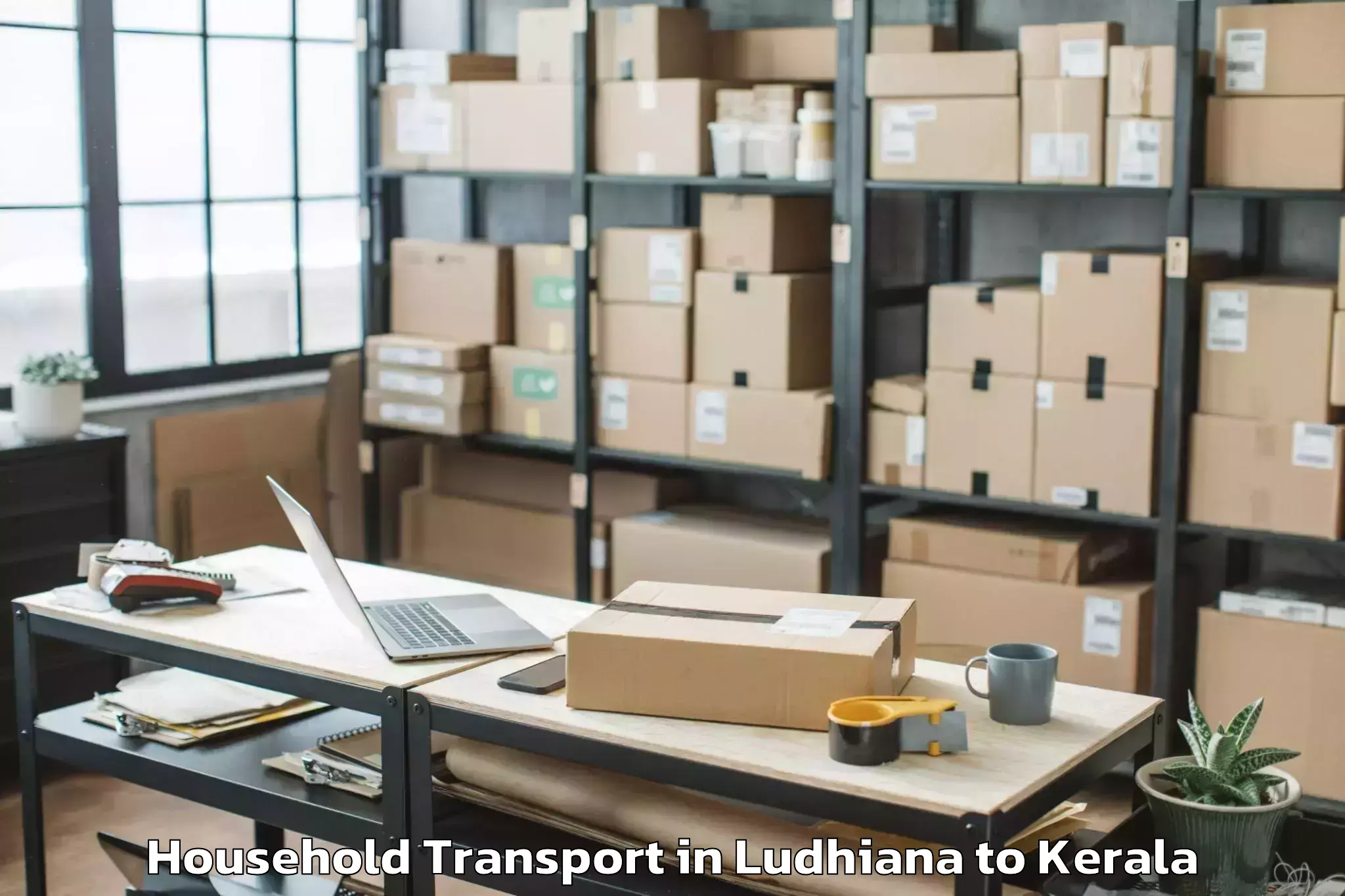 Get Ludhiana to Kannur Airport Cnn New Household Transport